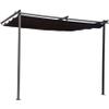 Wall-Mounted Pergola with Retractable Roof, 3 x 4 m, Anthracite Gray view 1