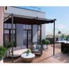 Wall-Mounted Pergola with Retractable Roof, 3 x 4 m, Anthracite Gray view 2