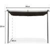 Wall-Mounted Pergola with Retractable Roof, 3 x 4 m, Anthracite Gray view 3