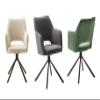 möbelando LUZON Armchair (Set of 2) in Anthracite – 61 x 85 x 61 cm (W x H x D) view 3