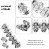 PACKOVE Hip Hop Tooth Grill, Copper-Silver Decorative Jewelry for Parties and Performances view 2