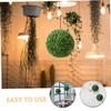 2 Green Artificial Grass Balls, Plastic Hanging Garden Decor view 4