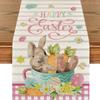 Odot Easter Jute Table Runner with Bunny Spring Decor, 33 x 90 cm, Color I view 1