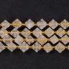 GEM-Inside 40-Pc. 8 mm Faceted Bipyramid Double-Cone Beads, AAA Natural Citrine Quartz Gemstone Spacer Beads for Jewelry Making view 3