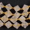 GEM-Inside 40-Pc. 8 mm Faceted Bipyramid Double-Cone Beads, AAA Natural Citrine Quartz Gemstone Spacer Beads for Jewelry Making view 4