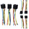 5-Piece 5-Pin Cable Relay Socket Wiring Harness Connector, DC 12V for Cars view 3