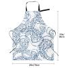 Unisex Bib Apron with 2 Pockets, Satin Finish, Blue and Black, One Size view 2