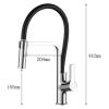 Kitchen Faucet with Pull-Out Sprayer, Sink Mixer Tap, Brass, Hot and Cold Water, Multifunctional Single-Hole Pull-Out Kitchen Faucet—Gray (Color: Brushed Gold) view 2