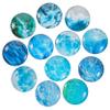 20 Round Crystal Glass Refrigerator Magnets with Ocean Designs view 1