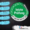 Fassbender-Druck PRFPLAKETTEN – High-Quality Inspection Stickers, LAST INSPECTION, 40 mm – Self-Adhesive PVC Film – Maintenance Labels for Inspections – Inspection Sticker for Inspection Records (120 Pieces) view 2
