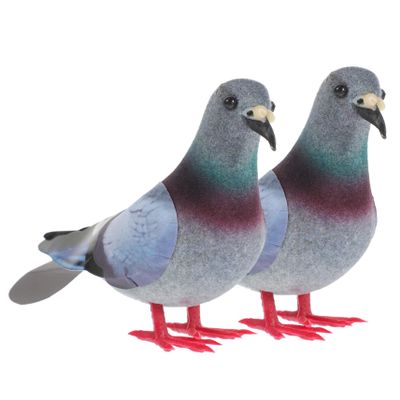 BESPORTBLE 8-Piece Realistic Artificial Pigeon Figurines for Gardens and Miniature Scenes