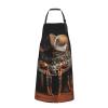 SSIMOO Printed Kitchen Apron, Beach Boat Design, American West Rodeo Hat 1, One Size view 2