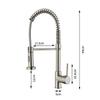 Spring Kitchen Faucet, Dual-Mode Hot and Cold Water Sink Faucet, Black view 2