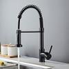 Spring Kitchen Faucet, Dual-Mode Hot and Cold Water Sink Faucet, Black view 3