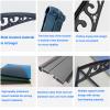 Outdoor Door and Window Awning, Aluminum Frame, Solid Polycarbonate Panel, 80 x 180 cm view 4