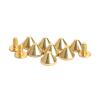 100 Gold Cone Spike Screw Rivets, 9 x 6 mm, for Leather Craft and DIY view 1
