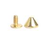 100 Gold Cone Spike Screw Rivets, 9 x 6 mm, for Leather Craft and DIY view 2