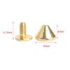 100 Gold Cone Spike Screw Rivets, 9 x 6 mm, for Leather Craft and DIY view 3