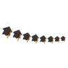 Amosfun 3-Piece Graduation Cap Garland with Black Tassel Banner view 2