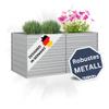 DELUKE Oskar Raised Garden Bed, Silver, 160 x 80 x 77 cm, Galvanized Steel view 1