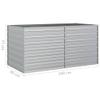 DELUKE Oskar Raised Garden Bed, Silver, 160 x 80 x 77 cm, Galvanized Steel view 2