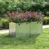DELUKE Oskar Raised Garden Bed, Silver, 160 x 80 x 77 cm, Galvanized Steel view 3