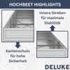 DELUKE Oskar Raised Garden Bed, Silver, 160 x 80 x 77 cm, Galvanized Steel view 4