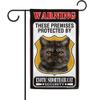 Ganshan Bi These Premises Protected by Exotic Shorthair Cat Garden Flag, Cat Warning Welcome Yard Sign, Double-Sided, 12.5 x 18 Inches view 1