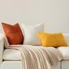 MIULEE Set of 2 Caramel Corduroy Velvet Pillow Covers, 16 x 16 in view 2