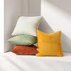 MIULEE Set of 2 Caramel Corduroy Velvet Pillow Covers, 16 x 16 in view 3