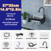 AYHARYLH Wall-Mounted Stainless Steel Commercial Sink with Drainboard view 2