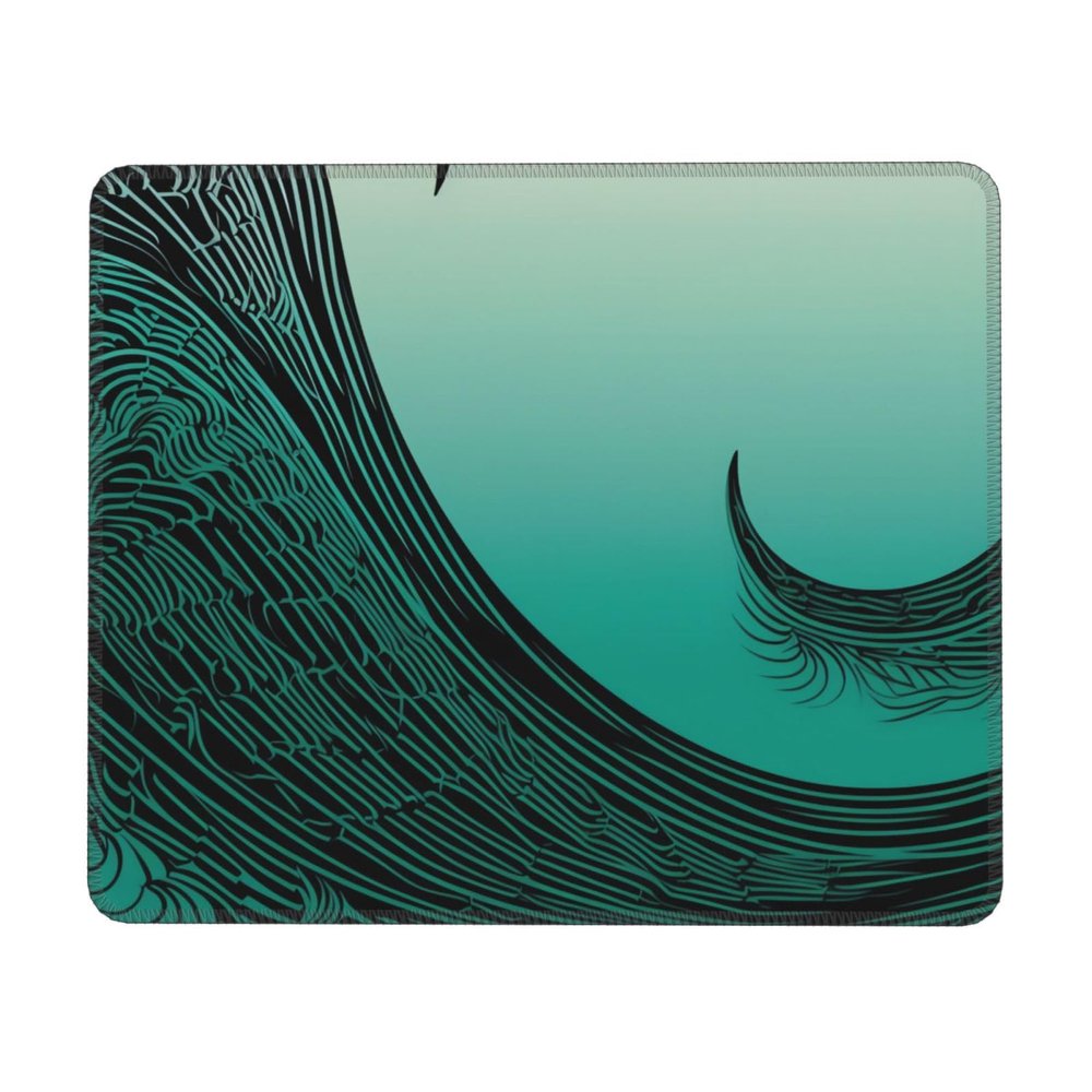 Free Flowing Line Pictures Mouse Pad, Rectangular Gaming Mouse Pad, 21.1 x 26.2 cm, Non-Slip Rubber Mat for Laptop, Computer, Office