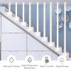 Renmlion Modern Stair Handrail Set, White Metal L-Type, 95 cm view 4