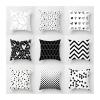 2-Pack Black and White Geometric Pillow Covers, 45 x 45 cm, Style 13 view 2
