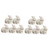VANZACK 10-Piece Ceramic Rabbit Decorations, Cute White Bunny Figures for Garden Bonsai, Home, Easter and Spring Decor view 1
