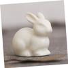 VANZACK 10-Piece Ceramic Rabbit Decorations, Cute White Bunny Figures for Garden Bonsai, Home, Easter and Spring Decor view 2