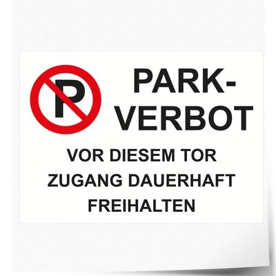 Indigos UG Private Parking Sign – Keep Gate Clear, 210 × 148 mm