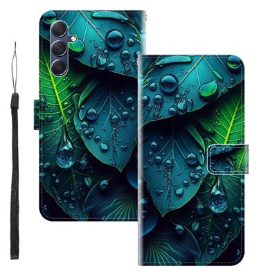WUACYEAMING Flip Case for Samsung Galaxy M54, Premium PU Leather, Magnetic Wallet Cover with Card Slots and Stand