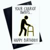 Peachy Antics Funny Birthday Card for Mom, Dad, 50th–100th Birthday, or Grandfather, AP116 view 1