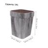 Cabilock Lidless Decorative Wastebasket for Bedroom, Bathroom, and Office, Break-Resistant and Durable view 4