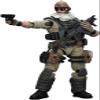 JoyToy 1:18 U.S. Army Delta Assault Squad Support Gunner Action Figure, 10.6 cm view 1
