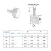 Red Aluminum Knurled Knob Screws, M3/M4/M5/M6, 6–20 mm, 5-Pack view 3