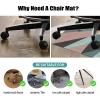 CCTSA 100 x 140 cm Office Chair Mat, Gaming Chair Rug, Scratch-Resistant Floor Protector for Hard Floors and Laminate view 4