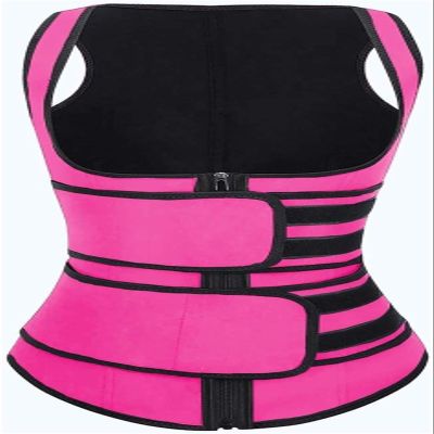 WEITING Women's Waist Trainer Corset Body Shaper Sauna Suit, Pink, XL