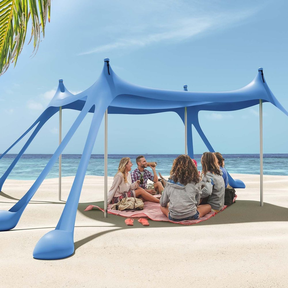Gardentime Beach Canopy, 3 x 3 m, UPF 50+, Blue