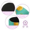 Pineapple and Plam Round PU Leather Desk Organizer, Large Capacity Pen Holder Cup view 2