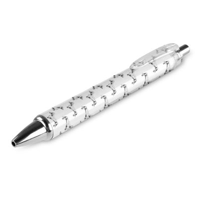 Zltegako Hand-Drawn Dachshund Retractable Ballpoint Pen, Blue Ink