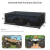 HOLEILUCK Garden Furniture Cover 160 x 100 x 65 cm, Black/Silver view 2