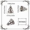SUNNYCLUE 40 Antique Silver Cone Bead Caps, Tibetan-Style Alloy Spacers view 2