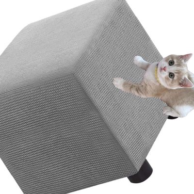 Ottoman Slipcover for Square or Rectangular Footstools, 40x40/50x50/60x60 cm, Stretch Cover, Washable (#5, 40x40 cm)